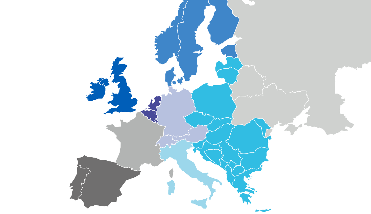 Mapa europeo de los servicios locales General Electric Healthcare